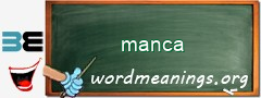 WordMeaning blackboard for manca